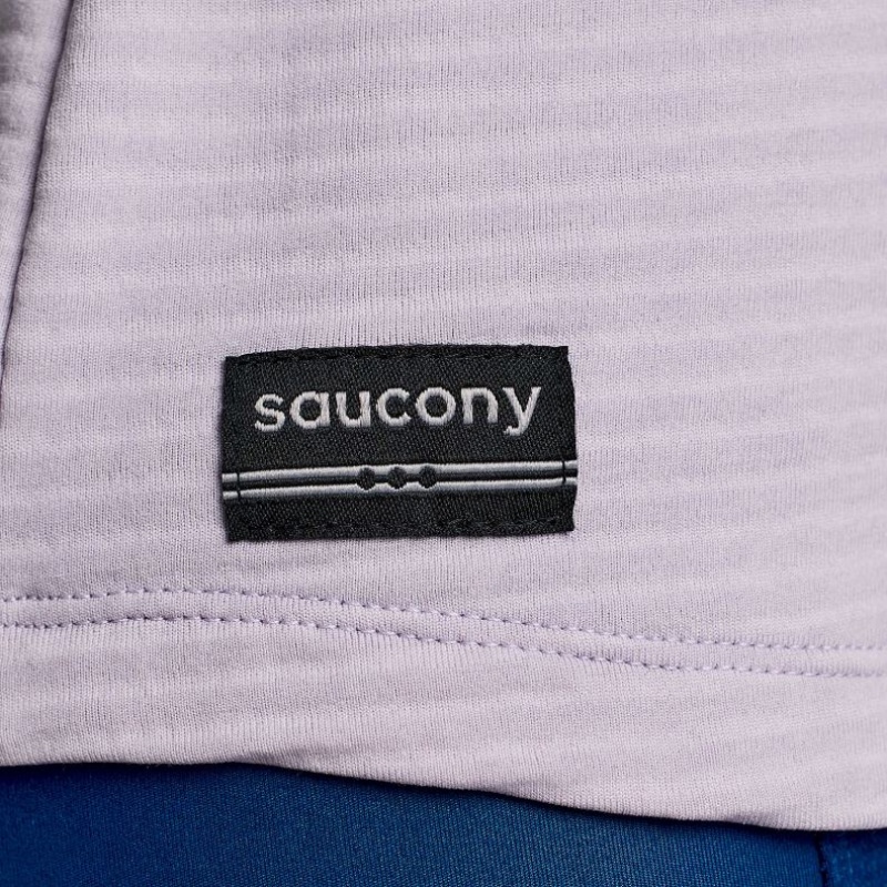 Women's Saucony Triumph 3D Crew Sweatshirt Purple | CANADA YRFGNPH