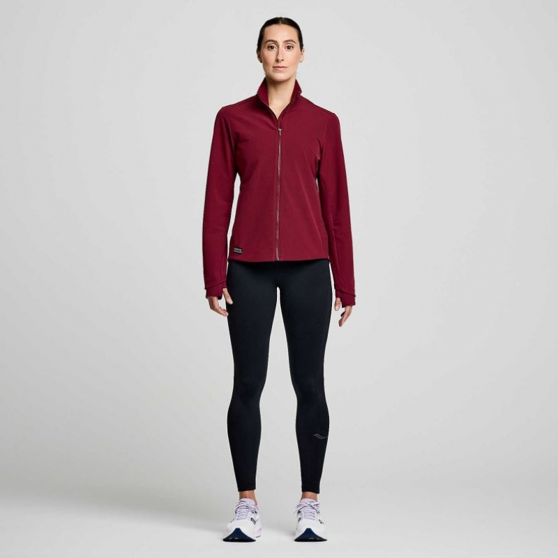 Women's Saucony Triumph Jacket Burgundy | CANADA NLZUGOB