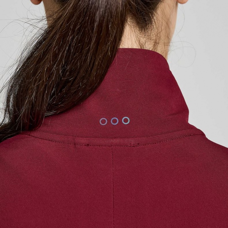 Women's Saucony Triumph Jacket Burgundy | CANADA NLZUGOB